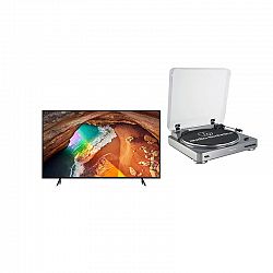 Samsung 65-in QLED 4K Smart TV - QN65Q60RAF + Audio Technica Fully Automatic Belt-Drive Stereo Turntable - ATLP60USB - PKG #13005