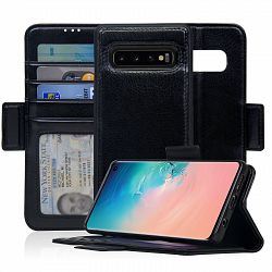 Navor Detachable Magnetic Wallet Case Compatible for Samsung Galaxy S10-6.1" [Vajio Series] - Black