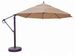 899ab83dv - Galtech International - 13' Cantilever Round Umbrella 83: Milano Char AB: Antique BronzeSunbrella Patterns -