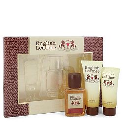 English Leather Gift Set By Dana - 3.4 oz Cologne Body Spash + 2 oz After Shave Balm + 2.5 oz Body Wash