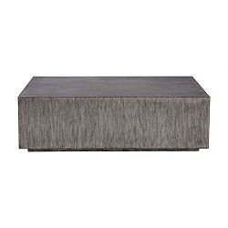 25443 - Uttermost - Kareem - 52.25 inch Modern Coffee Table Warm Metallic Gray Finish - Kareem
