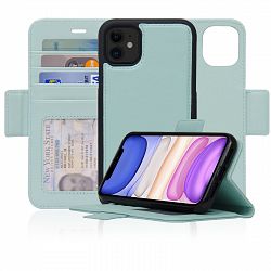 Navor Detachable Magnetic Wallet Case Compatible for iPhone 11 [6.1 inch] [Vajio Series] - Mint