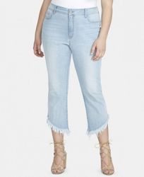 Jessica Simpson Trendy Plus Size Tummy-Control Kick-Flare Jeans