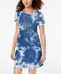One Clothing Juniors' Tie-Dyed T-Shirt Dress