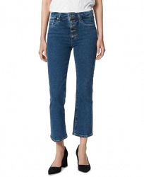 Joe's Jeans Callie Exposed-Button Straight Crop Jeans