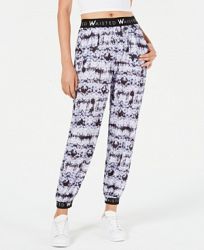 Waisted Tie-Dye Contrast Jogger Pants