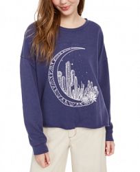 Pretty Rebellious Juniors' Moon Graphic-Print Sweatshirt