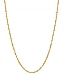 Singapore Link 16" Chain Necklace (1.1mm) in 18k Gold