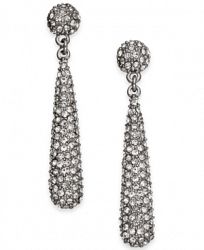 Inc International Concepts Silver-Tone Crystal Elongated Drop Earrings, Created for Macy's