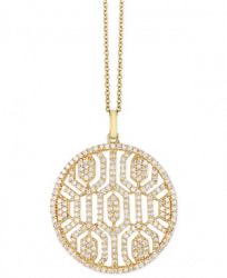 Effy Diamond Openwork 18" Pendant Necklace (1 ct. t. w. ) in 14k Gold