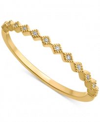 Diamond Accent Stackable Band in 14K Gold, White Gold or Rose Gold