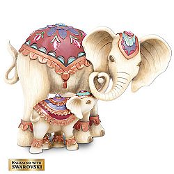 Trunks Of Love Handcrafted Elephant Figurine Set