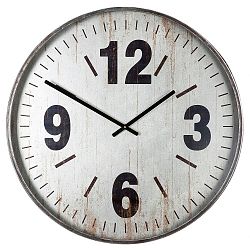 06432 - Uttermost - Marino - 30 Inch Oversized Wall Clock Brushed Silver/Black Finish - Marino