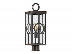 159-BEL-2749646 - Bailey Street Home - Squires Mill - 19.25 One Light Outdoor Pole LanternEnglish Bronze Finish with Clear Glass - Leigh Birches