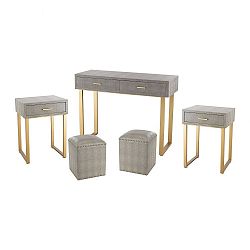 3169-025/S5 - Sterling Industries - Beaufort Point - 39 5-Piece Furniture Set (Set of 5) Gold/Grey Finish - Beaufort Point