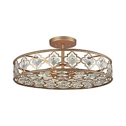 32093/8 - Elk Lighting - Armand - Eight Light Semi-Flush Mount Matte Gold Finish with Clear Crystal - Armand