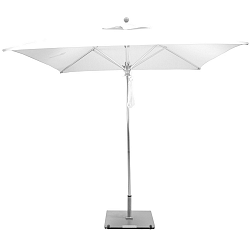 782sr57 - Galtech International - Four Pulley Lift - 8' x 8' Square Umbrella 57: Burgundy SR: SilverSunbrella Solid Colors -