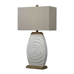 D250 - Dimond Home - Glazed Ceramic - 17 Inch One Light Table Lamp Fauborg Glaze/Light Woodtone Finish with Sand Linen Shade -