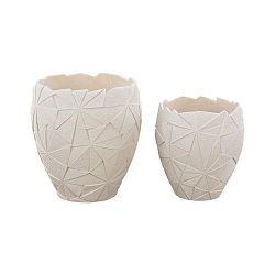 9166-052/S2 - Dimond Lighting - Origami - 21 Inch Outdoor Planter (Set of 2) Matte White Finish - Origami