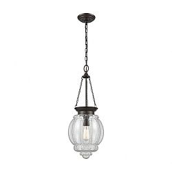56581/1 - Elk Lighting - Victoriana - One Light Mini Pendant Oil Rubbed Bronze Finish with Clear Blown Glass - Victoriana
