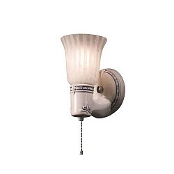 CER-7131-CKS-FALA-NCKL - Justice Design - American Classics - Vintage Round with Uplight Glass Shade Wall Sconce Brushed Nickel E26 Medium Base IncandescentChoose Your Options - American ClassicsG��