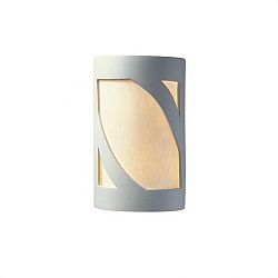 CER-7355W-VAN - Justice Design - Ambiance - Large Prairie Window Open Top and Bottom Outdoor Wall Sconce Vanilla Gloss E26 Medium Base IncandescentChoose Your Options - AmbianceG��