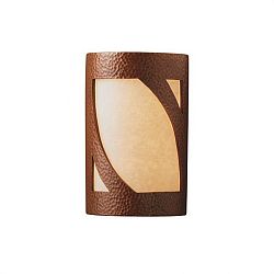 CER-7335W-CKS - Justice Design - Ambiance - Large Lantern - Open Top and Bottom Outdoor Wall Sconce Sienna Brown Crackle E26 Medium Base IncandescentChoose Your Options - AmbianceG��