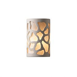 CER-7445W-BLK - Justice Design - Ambiance - Small Cobblestones Open Top and Bottom Outdoor Wall Sconce Gloss Black E26 Medium Base IncandescentChoose Your Options - AmbianceG��