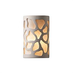 CER-7455W-ANTS - Justice Design - Ambiance - Large Cobblestones Open Top and Bottom Outdoor Wall Sconce Antique Silver E26 Medium Base IncandescentChoose Your Options - AmbianceG��