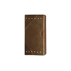 CER-0965W-PATR - Justice Design - Ambiance - Large Rectangle with Perfs Open Top and Bottom Outdoor Wall Sconce Rust Patina E26 Medium Base IncandescentChoose Your Options - AmbianceG��