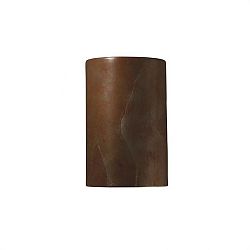 CER-1265W-HMIR - Justice Design - Ambiance - Large Cylinder Open Top and Bottom Outdoor Wall Sconce Hammered Iron E26 Medium Base IncandescentChoose Your Options - AmbianceG��