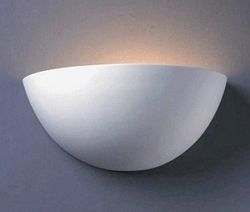CER-1355W-CRK - Justice Design - Ambiance - Large Quarter Sphere Downlight Outdoor Wall Sconce White Crackle E26 Medium Base IncandescentChoose Your Options - AmbianceG��
