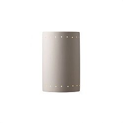 CER-5290-ANTC - Justice Design - Ambiance - Large ADA Cylinder with Perfs Closed Top Wall Sconce Antique Copper E26 Medium Base IncandescentChoose Your Options - AmbianceG��