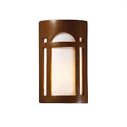 CER-5390W-VAN - Justice Design - Ambiance - Large ADA Arch Window Closed Top Outdoor Wall Sconce Vanilla Gloss E26 Medium Base IncandescentChoose Your Options - AmbianceG��