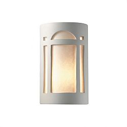 CER-5395-STOS -MICA - Justice Design - Ambiance - Large ADA Arch Window Open Top and Bottom Wall Sconce Slate Marble E26 Medium Base IncandescentChoose Your Options - AmbianceG��