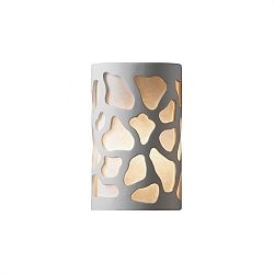 CER-5440W-STOC-PL1-GU24-13W - Justice Design - Ambiance - Small ADA Cobblestones Closed Top Outdoor Wall Sconce Carrara Marble E26 Medium Base FluorescentChoose Your Options - AmbianceG��