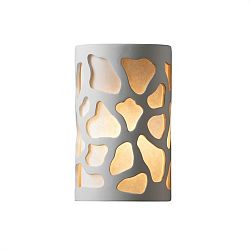 CER-5450W-CRB - Justice Design - Ambiance - Large ADA Cobblestones Closed Top Outdoor Wall Sconce Carbon-Matte Black E26 Medium Base IncandescentChoose Your Options - AmbianceG��