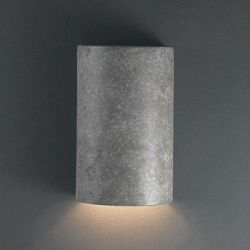 CER-5940W-VAN - Justice Design - Ambiance - Small ADA Cylinder Closed Top Outdoor Wall Sconce Vanilla Gloss E26 Medium Base IncandescentChoose Your Options - AmbianceG��