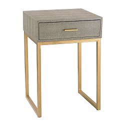 180-010 - Elk Home - 24 Inch Side Table Gold/Grey Faux Shagreen Finish -
