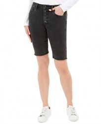 Vigoss Jeans Mid-Rise Button-Fly Denim Bermuda Shorts