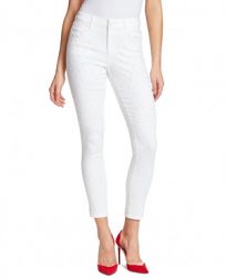 Skinnygirl Fritzo Studded-Front Mid-Rise Skinny Jeans