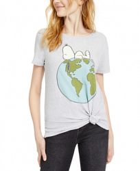 Hybrid Juniors' Snoopy Planet Earth T-Shirt