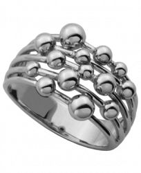 925 Sterling Silver Bubble Design Band Ring