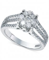 Bouquet by Effy Diamond Engagement Ring in 14k White Gold (9/10 ct. t. w. )