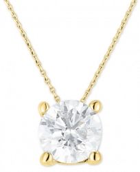 Diamond (1-1/4 ct. t. w. ) Solitaire 18" Pendant Necklace in 14k Gold
