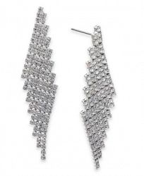 Charter Club Angled Pave Fringe Drop Earrings, Created for Macy's