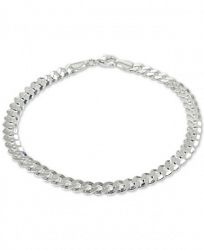 Giani Bernini Curb Link Ankle Bracelet in Sterling Silver, Created for Macy's