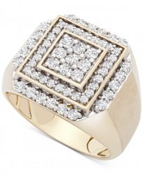 Men's Diamond Cluster Ring (1 ct. t. w. ) in 10k Gold