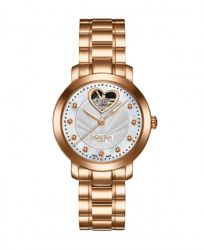 Roamer of Switzerland Ladies Rose Goldtone Stainless Steel Bracelet Watch 34mm