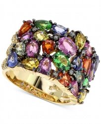 Effy Multi-Gemstone (6-5/8 ct. t. w. ) & Diamond (1/2 ct. t. w. ) Statement Ring in 14k Gold